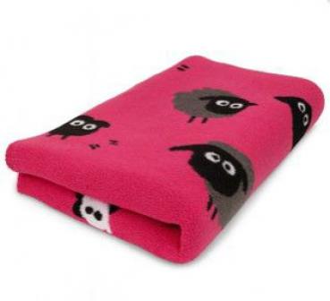 Hundedecke (Vet Bed)  100 x 75cm Schaf pink